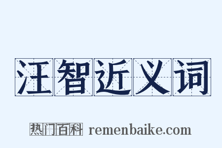 汪智近义词是什么意思的图片